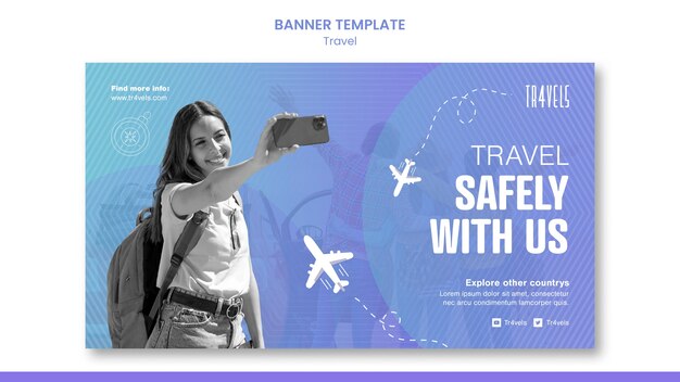 travel safely banner template