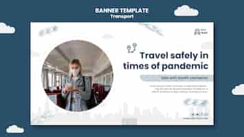 Free PSD travel safely banner template