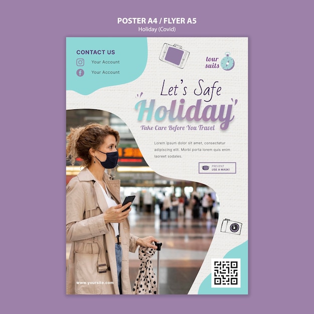 Free PSD travel and safety print template