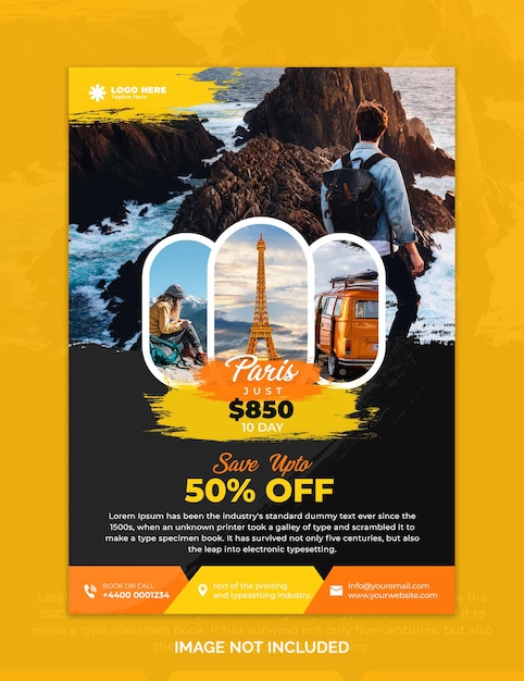 Travel sale flyer design