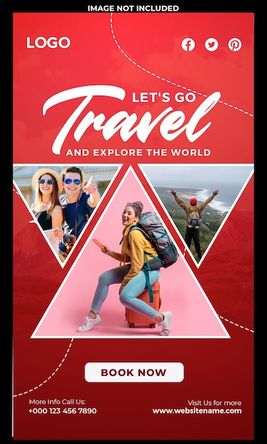 Free PSD travel social media template