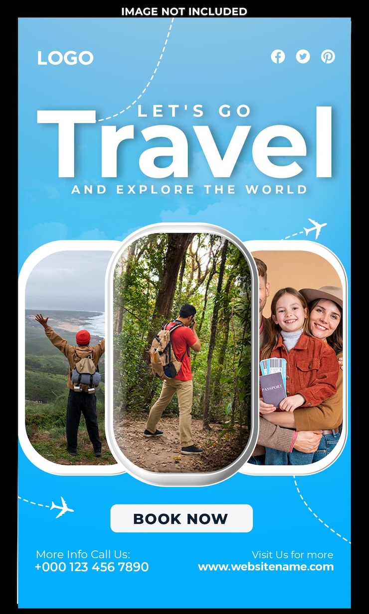 Free PSD travel social media template