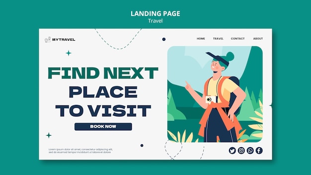 Free PSD travel template design