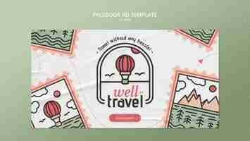 Free PSD travel template design