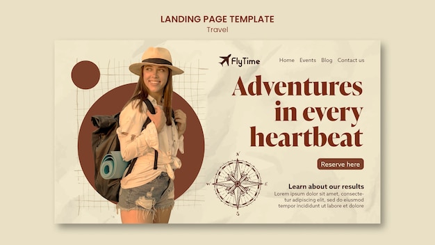 Free PSD travel template design