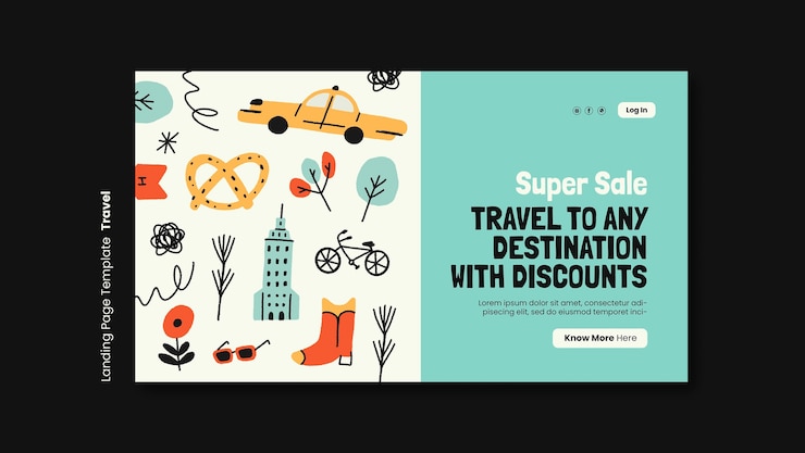 Free PSD travel  template design