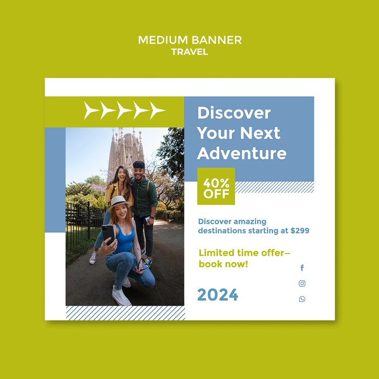 Free PSD travel template design
