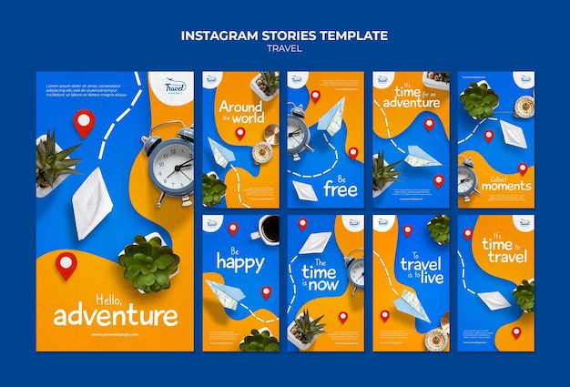 Free PSD travel time instagram stories