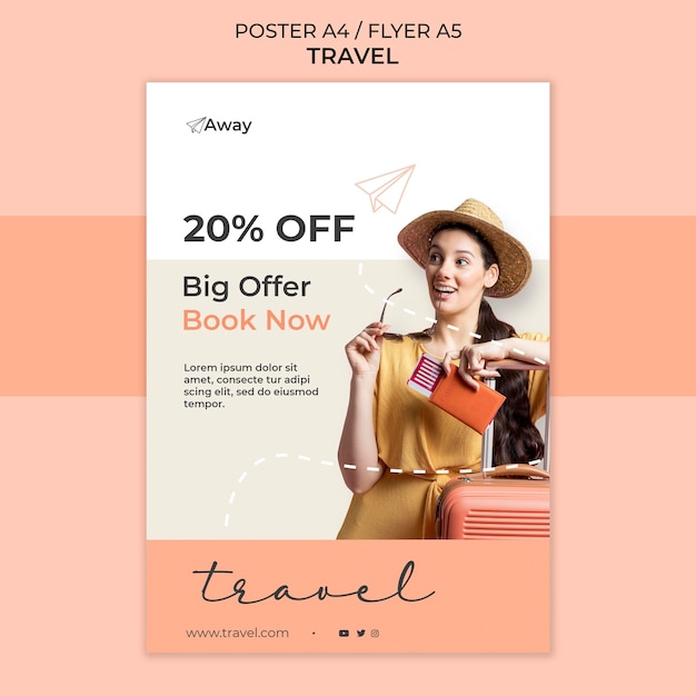 Free PSD travel time with discount flyer