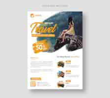 Free PSD travel tour flyer  template