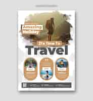 Free PSD travel and tour social media post instagram post or web banner template