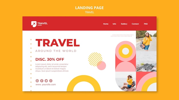 Travel with discount landing page