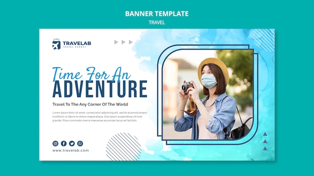 Travel the world banner template