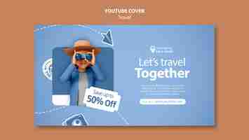 Free PSD traveling adventure youtube cover