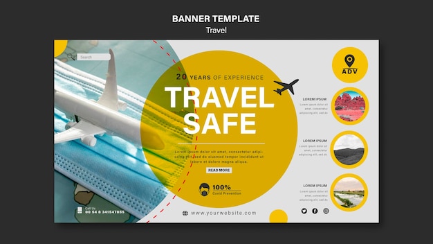 Traveling agency banner template