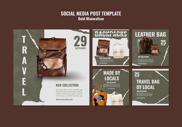 bags ads instagram post Template