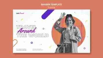 Free PSD traveling banner template