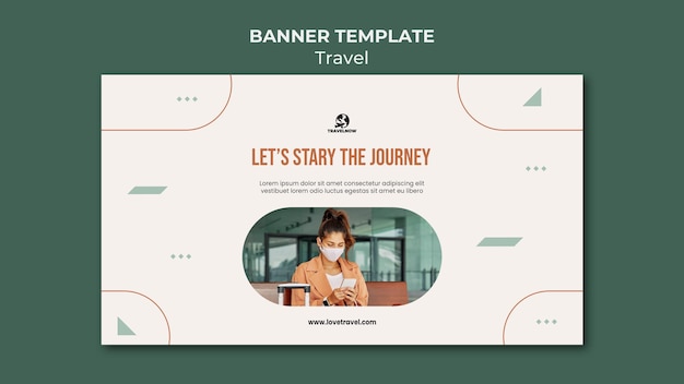 Traveling concept banner template