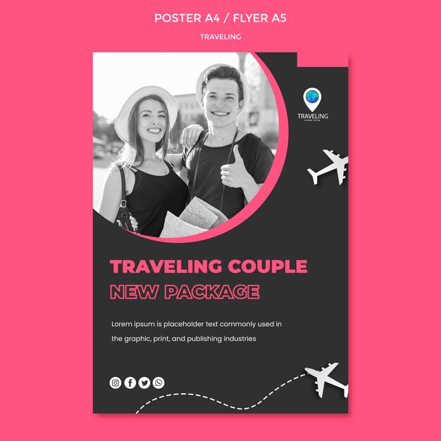 Traveling concept poster template
