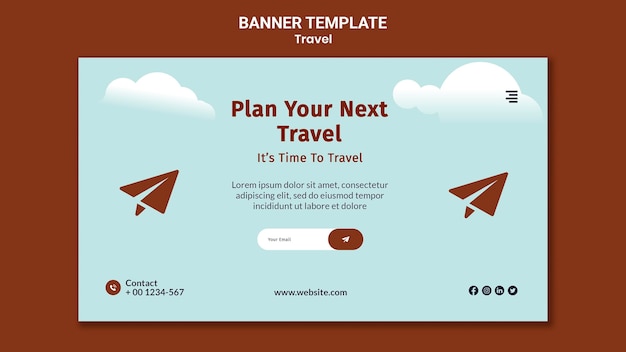 Traveling horizontal banner template