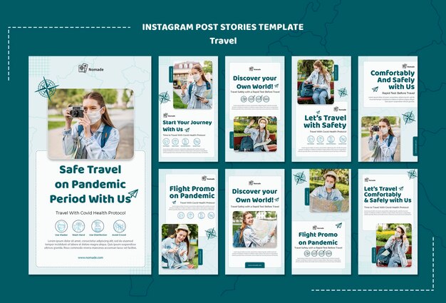 Traveling instagram stories template