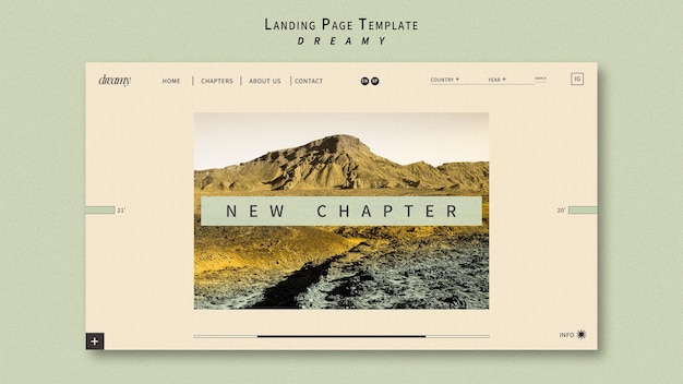 Traveling landing page template