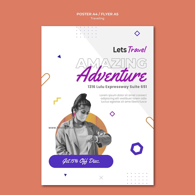 Traveling poster template