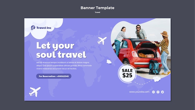 Traveling sale horizontal banner