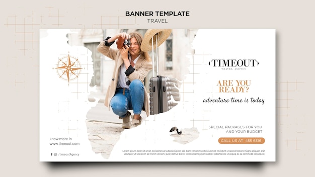 Free PSD travelling banner web template