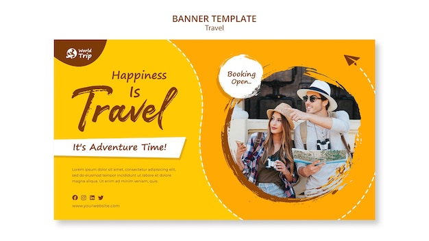 Travelling horizontal banner template