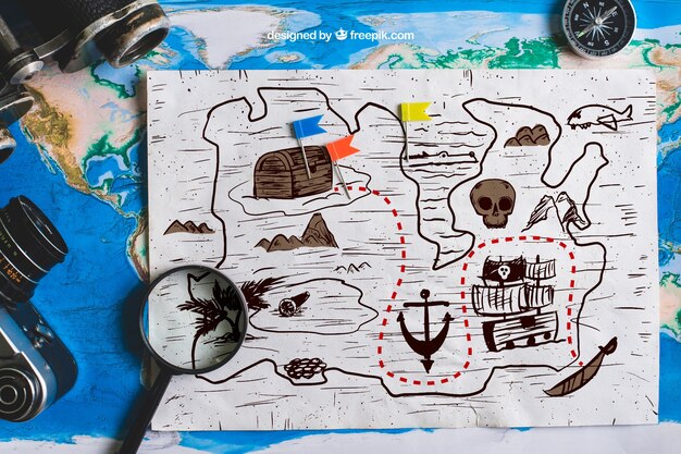 treasure map concept