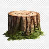 Free PSD a tree stump isolated on transparent background