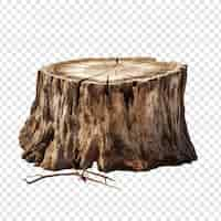 Free PSD a tree stump isolated on transparent background