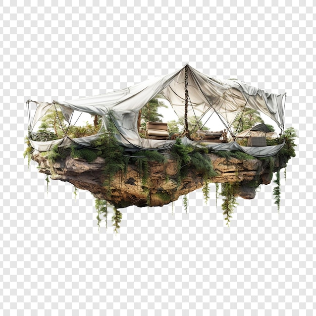 Free PSD treehouse house isolated on transparent background