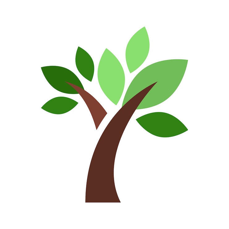 Free PSD trees illustration isolated