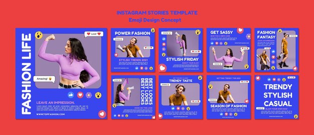 Trendy casual fashion life instagram post template