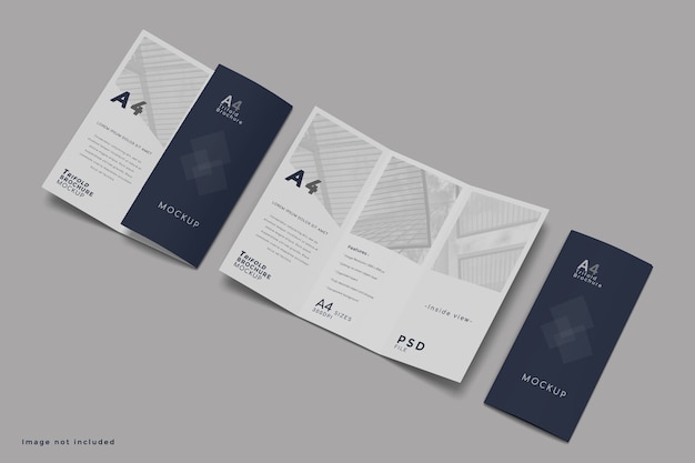 Trifold brochure mockup