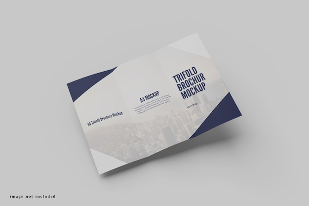 Trifold brochure mockup