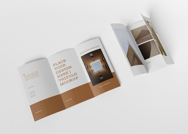 Trifold brochure mockup