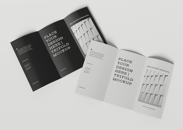 Trifold brochure mockup