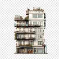 Free PSD triplex house isolated on transparent background