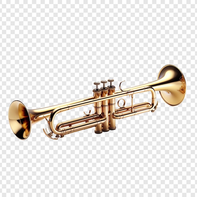 Free PSD trombone isolated on transparent background