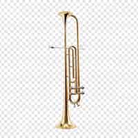 Free PSD trombone isolated on transparent background