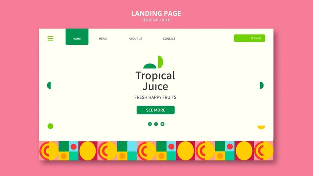 Tropical juice landing page