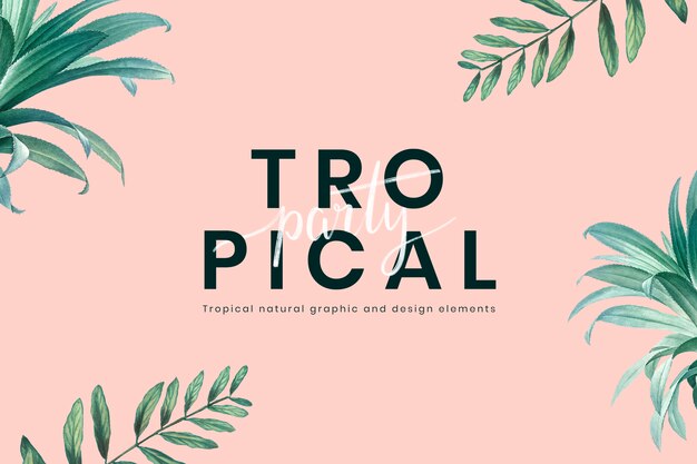 Tropical party invitation