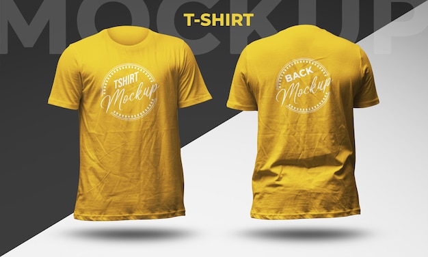 Tshirt front and back view mockup