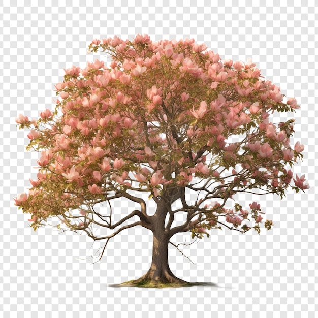 Free PSD tulip tree png isolated on transparent background