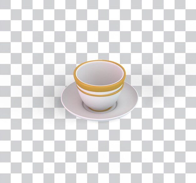 Free PSD turkish coffee cup from the back side