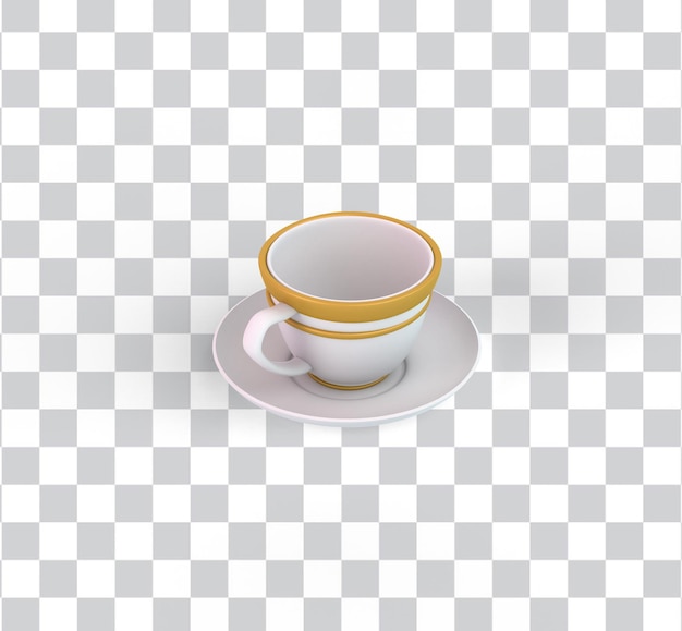 Free PSD turkish coffee cup from the left side