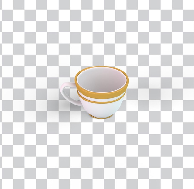 Free PSD turkish coffee cup from the left side